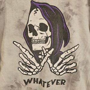 Last Call Co Men Medium Long Sleeve Tie Dye Whatever Grim Reaper Graphic T-Shirt